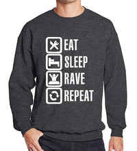 Load image into Gallery viewer, Funny Hoody Eat Sleep Rave Repeat