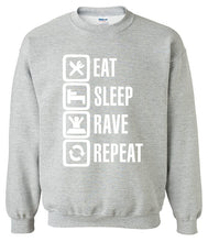 Load image into Gallery viewer, Funny Hoody Eat Sleep Rave Repeat