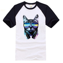 Load image into Gallery viewer, Men's Raglan DJ Cat T-shirt