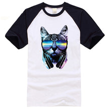 Load image into Gallery viewer, Men's Raglan DJ Cat T-shirt