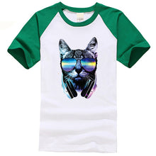Load image into Gallery viewer, Men's Raglan DJ Cat T-shirt